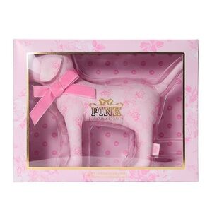 PINK X Love Shack Fancy plush dog